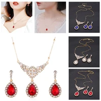 1pc set 2 styles elegant fashion gift party womens jewelry necklace earring