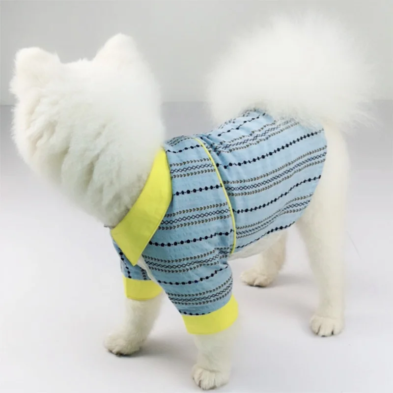 Хлопковая одежда для собак Лоскутная рубашка домашних животных мягкая костюм на