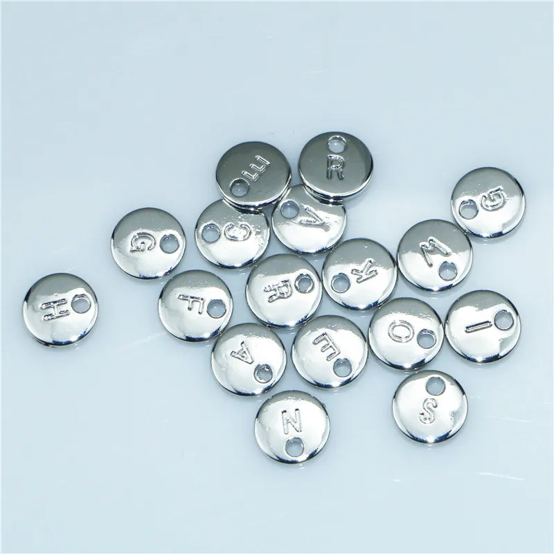 130 шт. двухсторонний круглый кулон в виде золотого диска алфавит буквенный ярлык