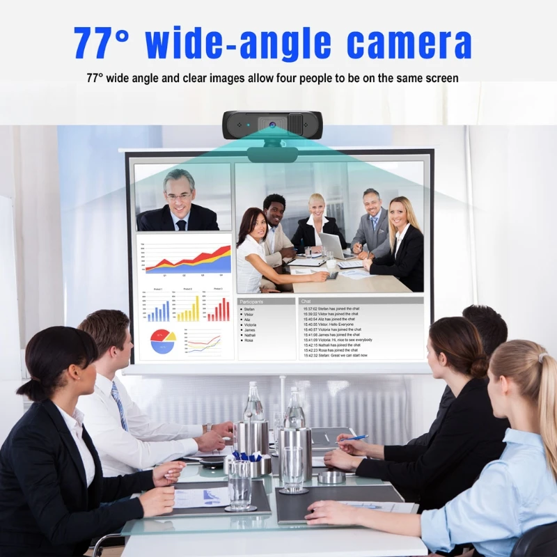 

Webcam with Microphone 5 Megapixel Auto Focus 1080P USB Camera for PC Desktop