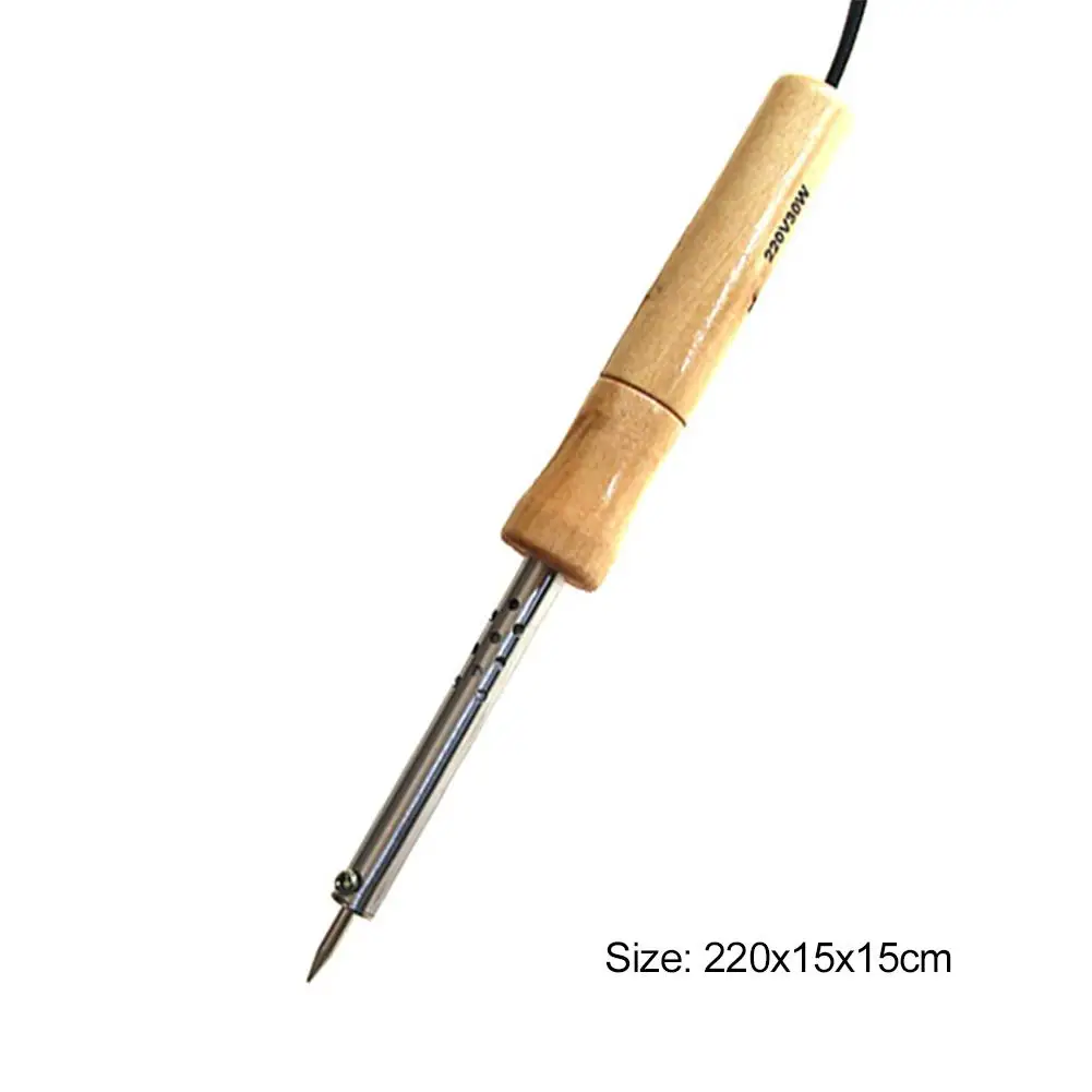 

Wood Handle Rework Soldering Iron Adjustable Temperature Electric Solder Iron Ordinary Design Operation Conveninently