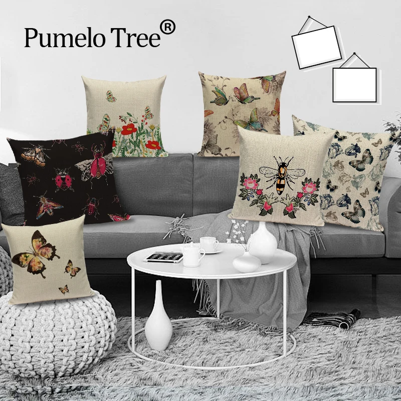 Мультяшный чехол для телефона с цветочным оформлением гостиной Стрекоза пчела