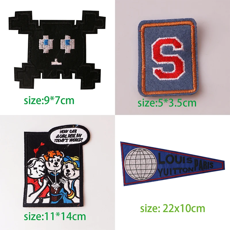 1 шт. черно белые прямоугольные вышитые нашивки с английским алфавитом для одежды