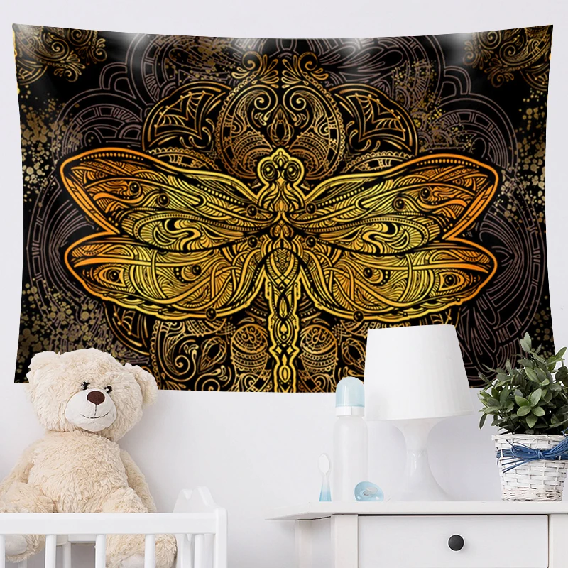 

Tapestry Vintage Psychedelic Wall Tapestry Aesthetic Macrame Wall Hanging Bohemian Carpet Wall Cloth Mandala Home/Kawaii Room De