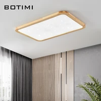 japanese style wooden ceiling light for living room rectangle modern round romantic bedroom lamp star lampshade lighting fixture