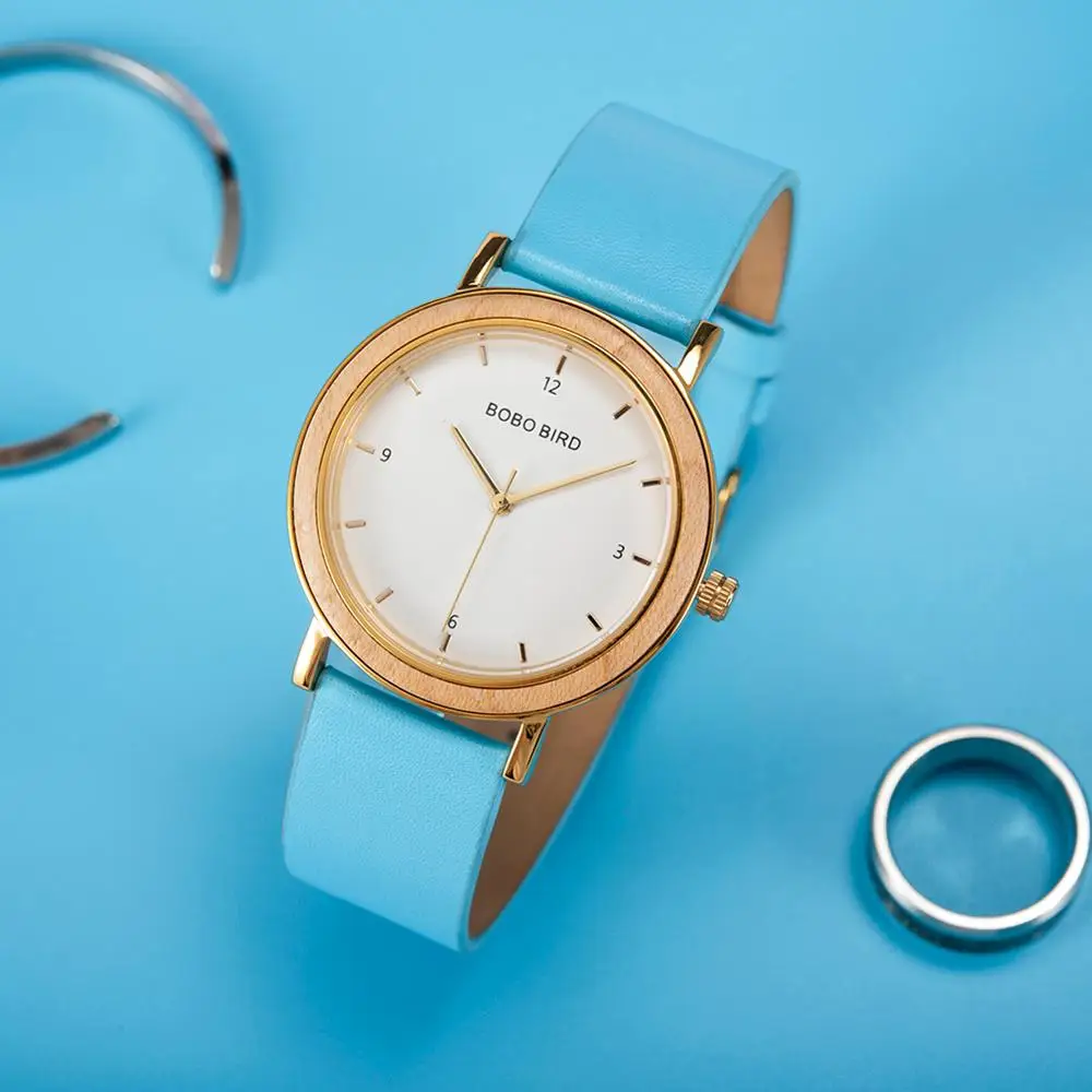 BOBO BIRD деревянные кварцевые часы женские модные кожаные японские наручные лучший
