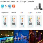 Беспроводной контроллер Smart Life, 12 В, 24 В, Tuya, Wi-Fi, 6ACH, DIM, CCT, RGBRGBW, 50502835, контроллер диммера для светодиодной ленты, для Alexa, Google