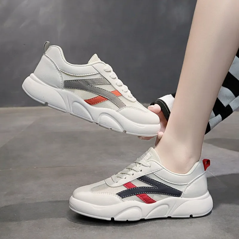 Женская обувь белого цвета Сезон осень Новинка 2019 года Обувь на плоской подошве