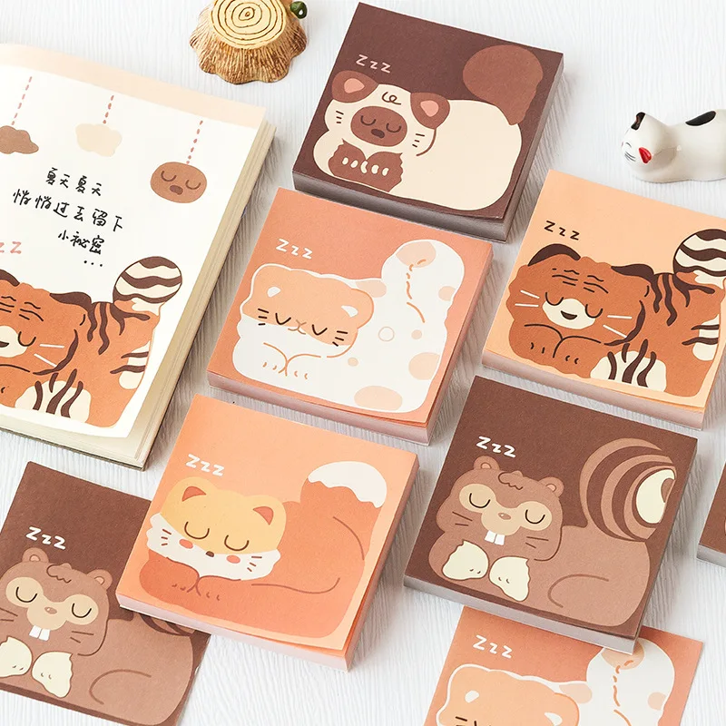 

"Nap Cuties" Removeable Papers Office School Memo Notes Pads Cute Tear off Stickers Pocket Small Notepad