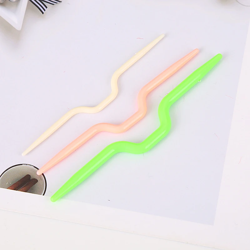 3 шт. инструмент для плетения изогнутой формы крючок вязания пластиковый свитера