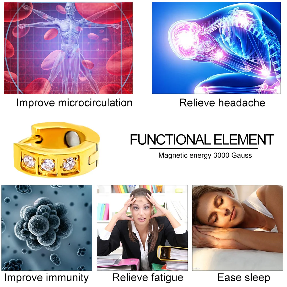 Женские серьги женские полированные круглые магнитные кольца полностью золотые