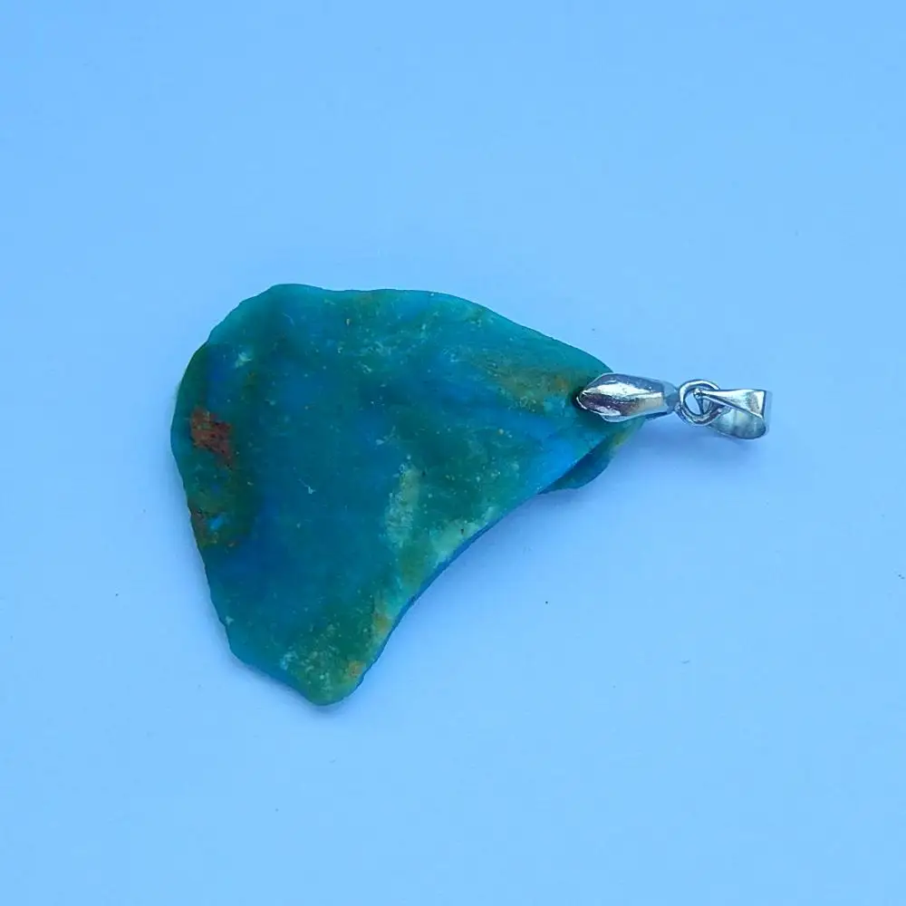 Кулон с натуральным голубым опалом полудрагоценные камни ювелирные аксессуары