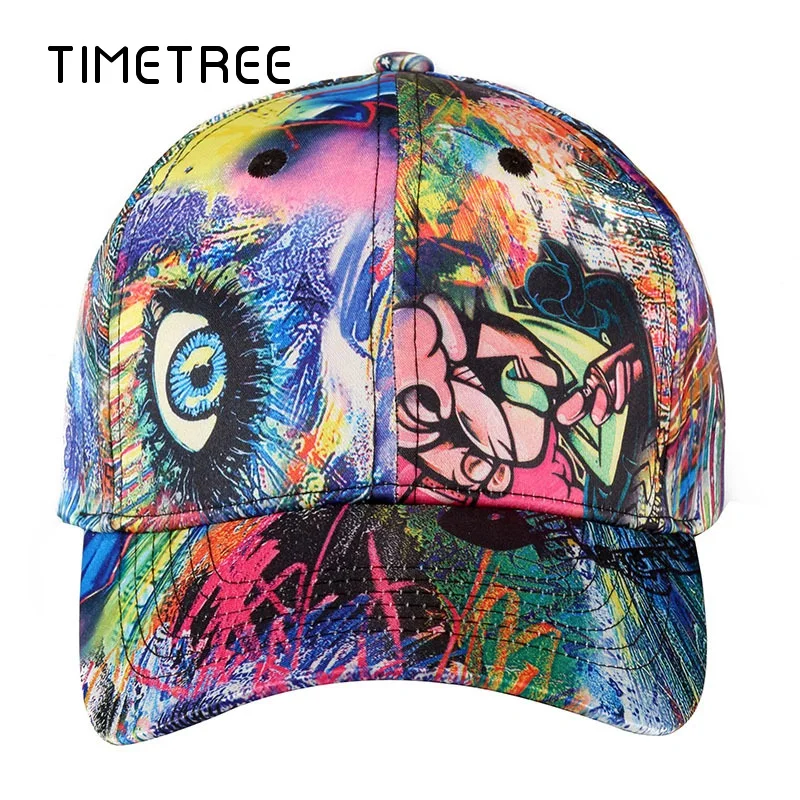New Fashion Abstract Doodle Men's Baseball Cap Snapback Bones gorras hombre Cotton Casual Hat Casquette Women's baseball |