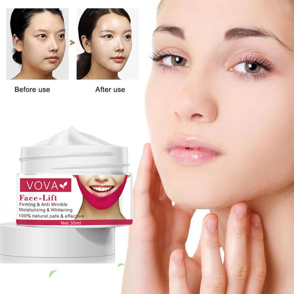 

30 Ml Face Lifting Cream V Line Face Shaper Cream Safe Mild And Tightening Slimming Cream Double Chins Reducer Cream For Women