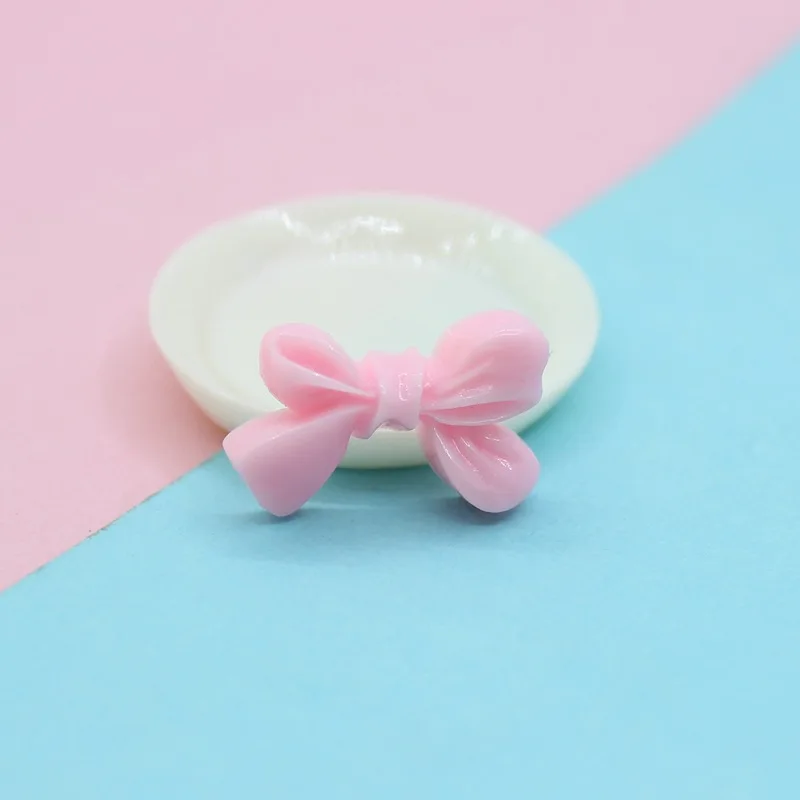 20 штук Kawaii из смолы) с плоским дном бантики Запчасти ушной телефон оболочки