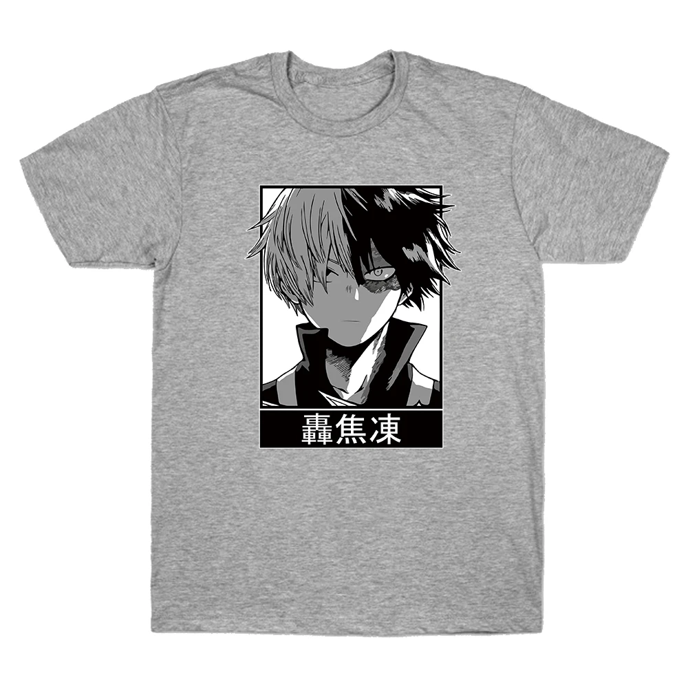 

Janpanese Anime Harajuku T-Shirt Men My Hero Academia Shoto Todoroki Anime Tops