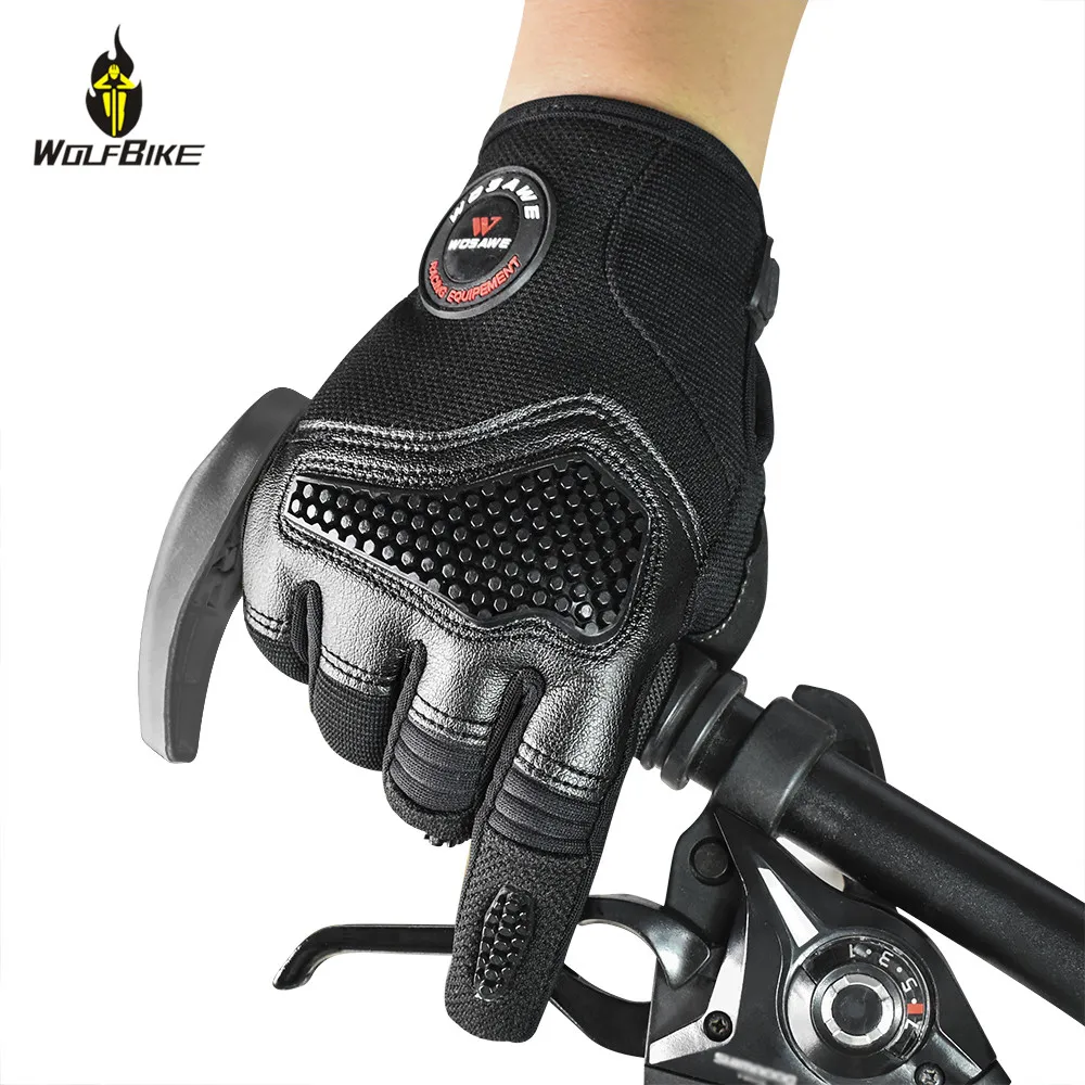 Зимние велосипедные перчатки с пальцами для сенсорного экрана резиновые