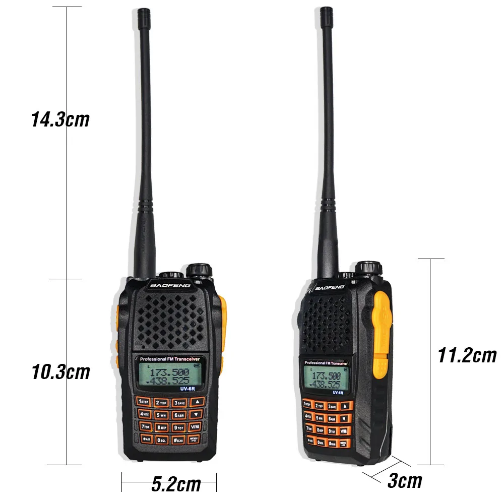 Портативная рация Baofeng UV 6R 7 вт UHF VHF Dual Band портативная CB любительская радиостанция