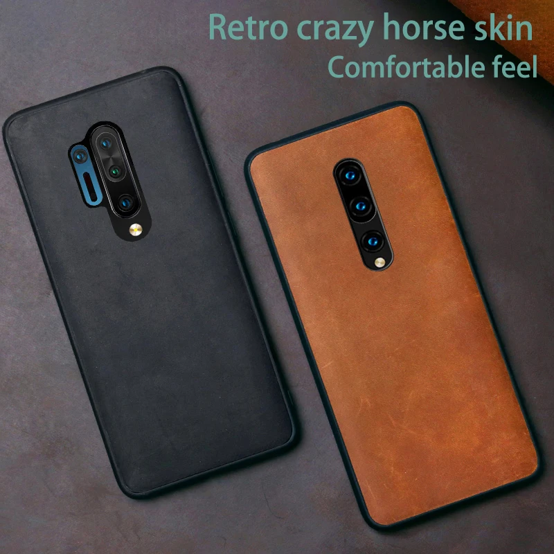 

Genuine Leather Phone Case For Oneplus Nord N10 8T 8 Pro 7 T Pro 7T Pro 6 T 5G Cowhide Retro Crazy Horse Cover Funda Capa