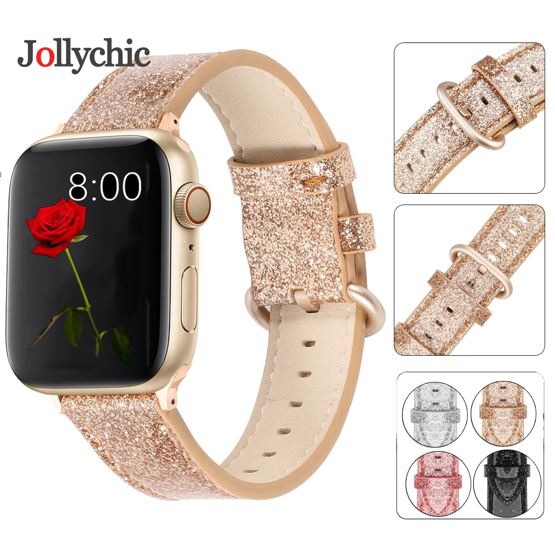 Ремешок из натуральной кожи для Apple watch 5 4 band металлический браслет iwatch 3 44 мм 40