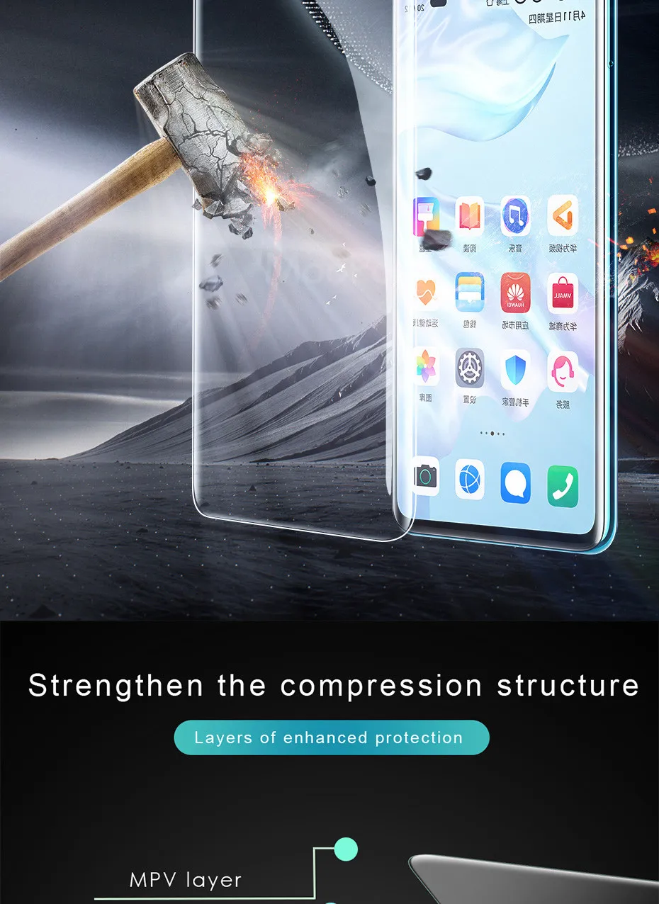 25D 1-3 шт защита для экрана Гидрогелевая пленка для huawei P30 P20 Pro P30 P20 LITE Защитная пленка для huawei Mate 9 10 20 Pro пленка