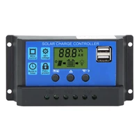 solar panel controller pwm controllers lcd dual usb output 12v24v 30a solar battery charge controller