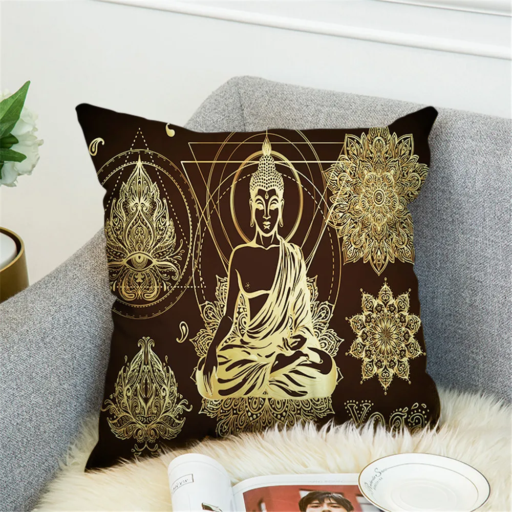 Индийский Слон Ганеша Будда поясная подушка наволочка чехол для дивана домашний