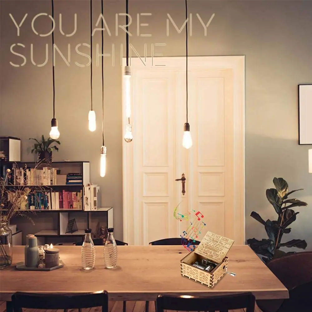 Вы моя Солнечная деревянная Музыкальная Шкатулка Подарочная музыкальная