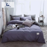 liv esthete 2019 new luxury blue purple bedding set soft printed high quality duvet cover flat sheet double queen king bed linen