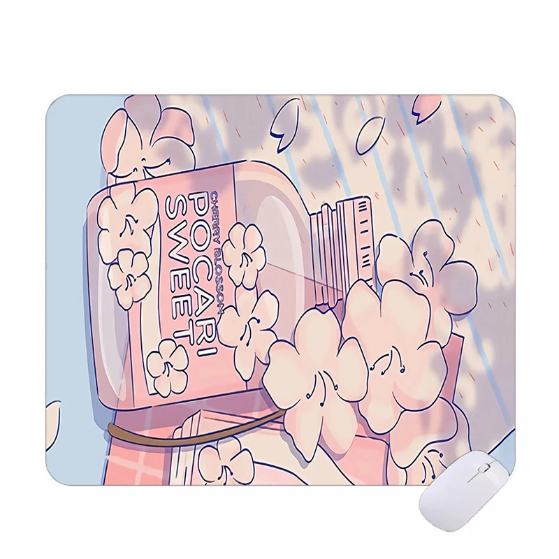 Kawaii Pink Otaku Small Mouse Pad Gaming Accessories Gabinete PC Gamer Computer Desk Mat Laptop Varmilo Keyboard LOL Mousepad