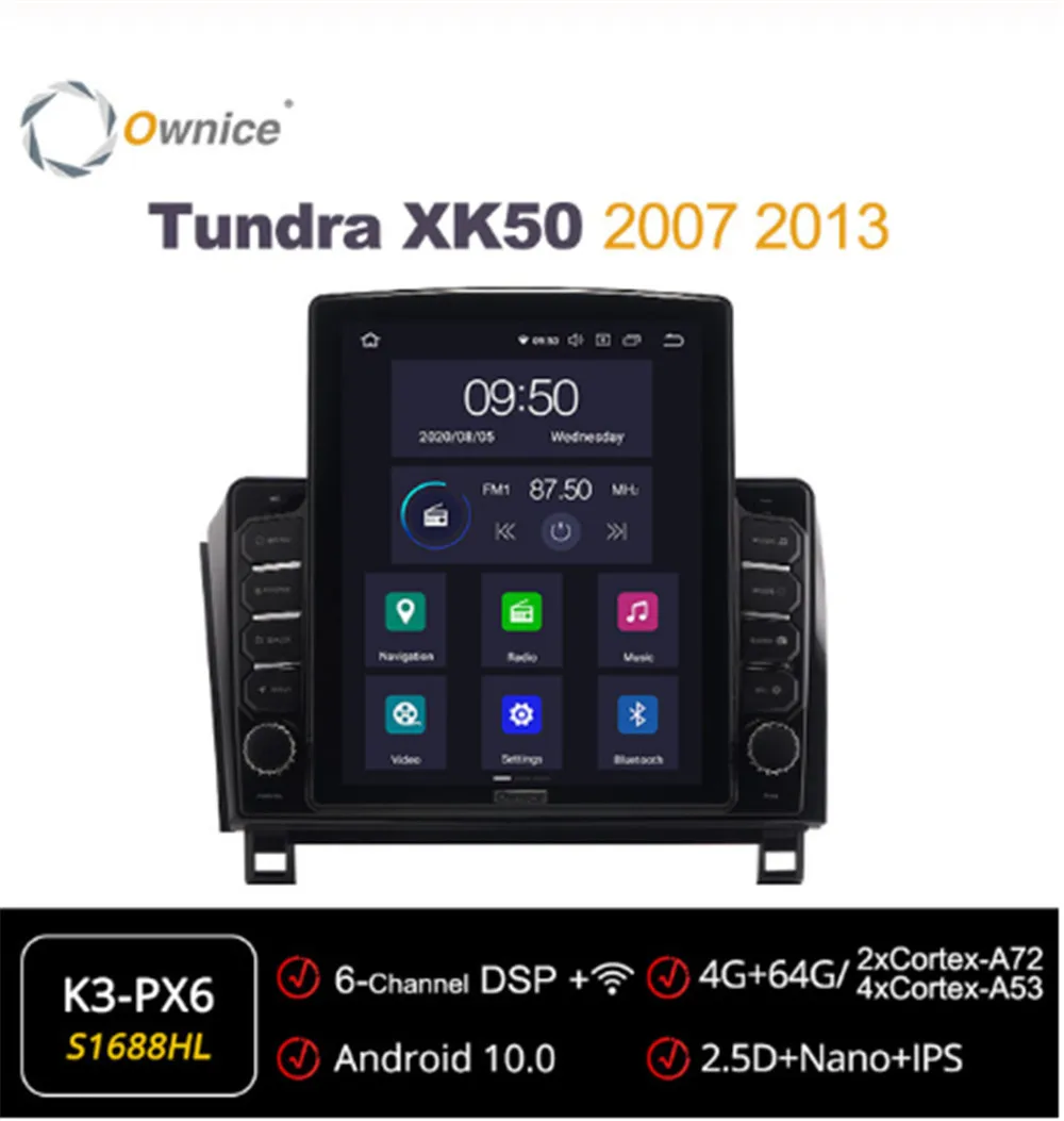 Ownice Octa 8Core Android 10 0 Автомобильный мультимедийный блок для Toyota Tundra XK50 2007 2013/Sequoia 2008 -