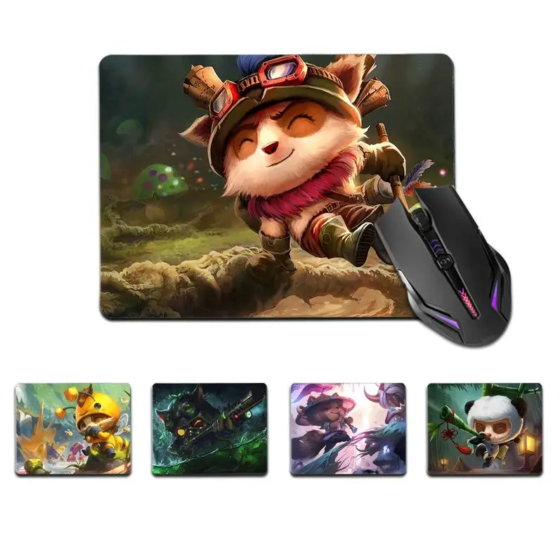 FHNBLJ Top Quality League of Legends Teemo Gamer Speed Mice Retail Small Rubber Mousepad Top Selling Wholesale Gaming Pad mouse