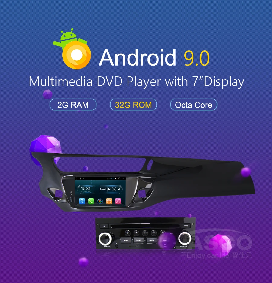 Ips Android 9,0 Автомобильный DVD стерео плеер gps ГЛОНАСС навигация Мультимедиа для Citroen C3 DS3 2010 2013 Авто Радио Аудио