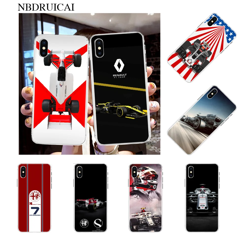 NBDRUICAI Formula 1 автомобильный мягкий силиконовый черный чехол для телефона iPhone 11 pro XS