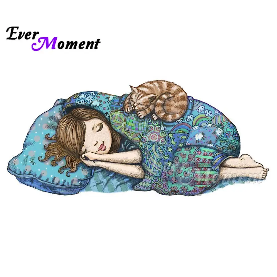 Алмазная мозаика с рисунком милой кошки из смолы 4Y114 | Дом и сад