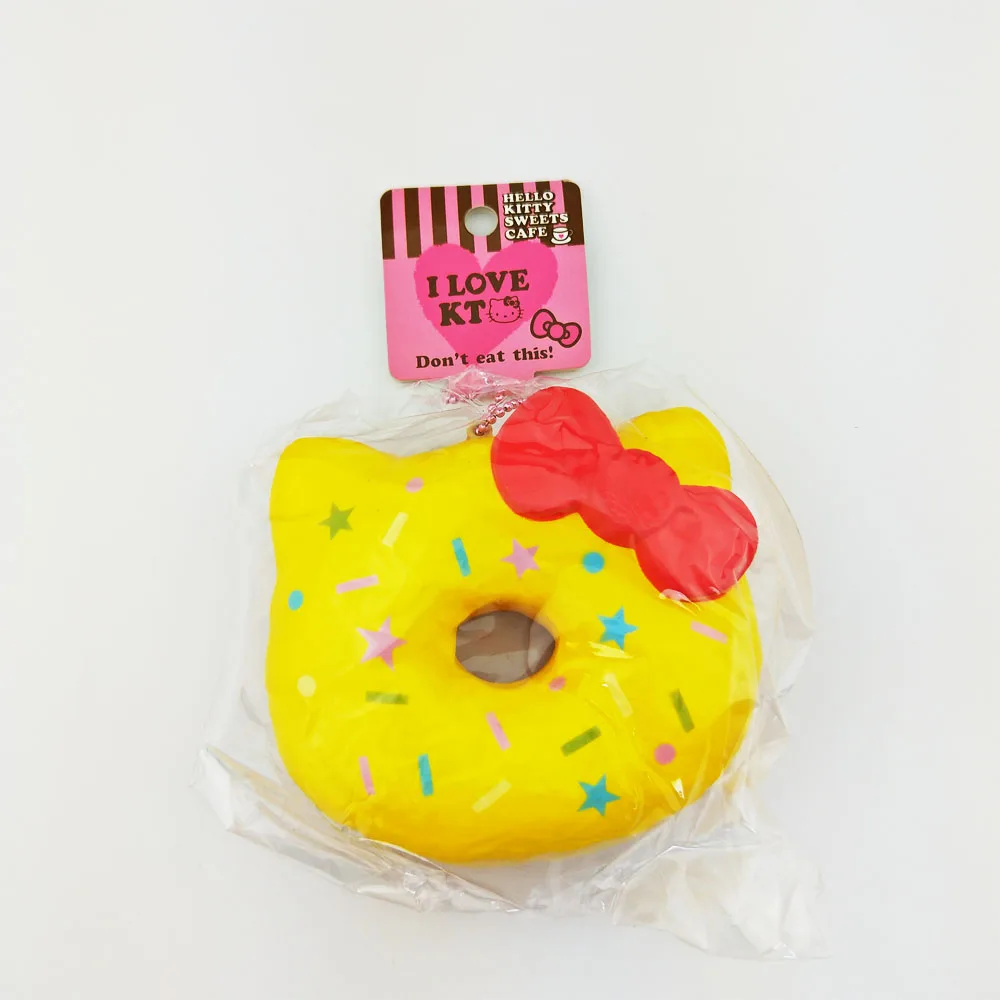 Мягкое hello kitty пончик милый обычный медленный отскок Подвеска для мобильного телефона ремень Рождественский подарок для детская игрушка