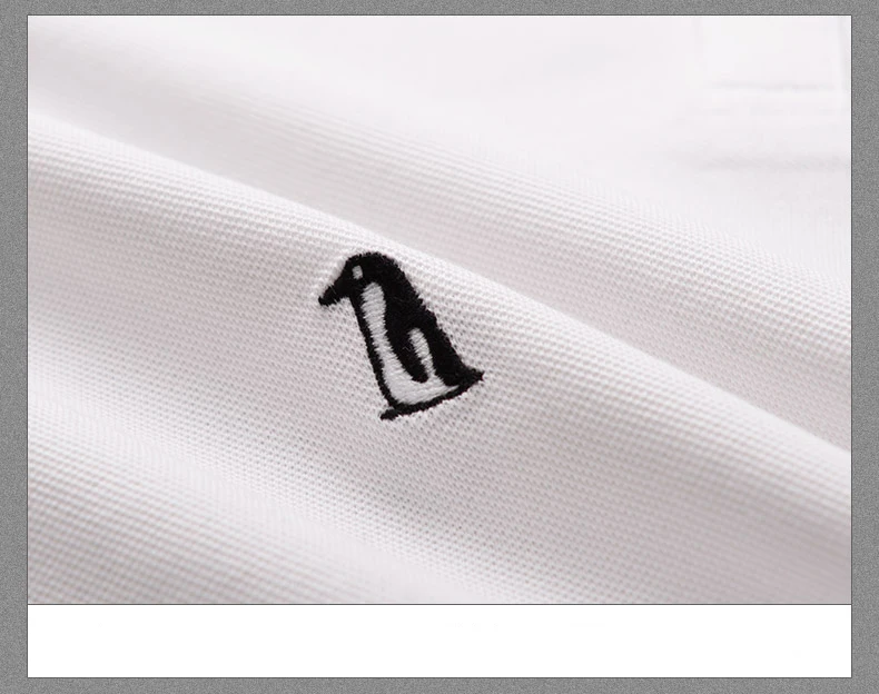

2021 Fashion TB Brand T-Shirt Men Women Slim Long Sleeve Casual Clothing Penguin Embroidery Turn-Down Collar Cotton Shirts
