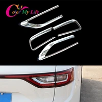 car chrome rear tail lights protection trim rear lamps cover sticker fit for renault koleos samsung qm6 2016 2017 2018 2019