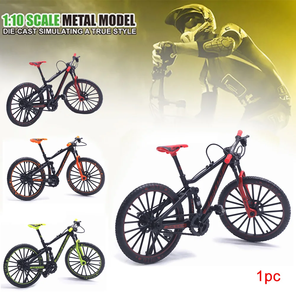 

1:10 Scale Office Simulation Vehicles Bicycle Model Alloy Curved Collection Gifts Desktop Racing Toys Mini Fashion Diecast