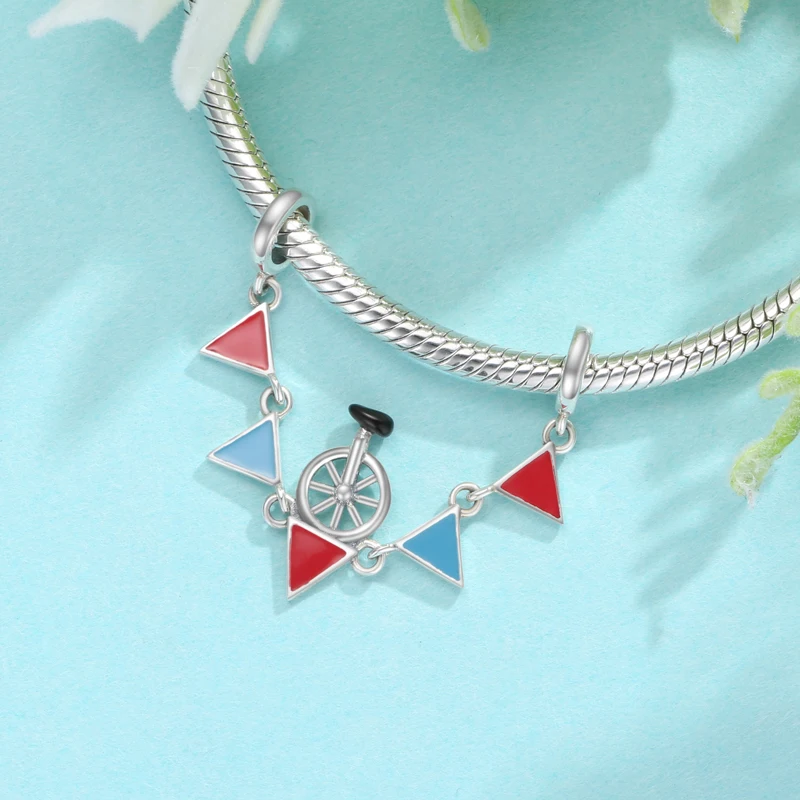 

925 Silver Fantasyland Clown Circus Pumpkin Car Dancing Girl Performance Animal Elephant Pandora Pendants Jewelry Charms 2021