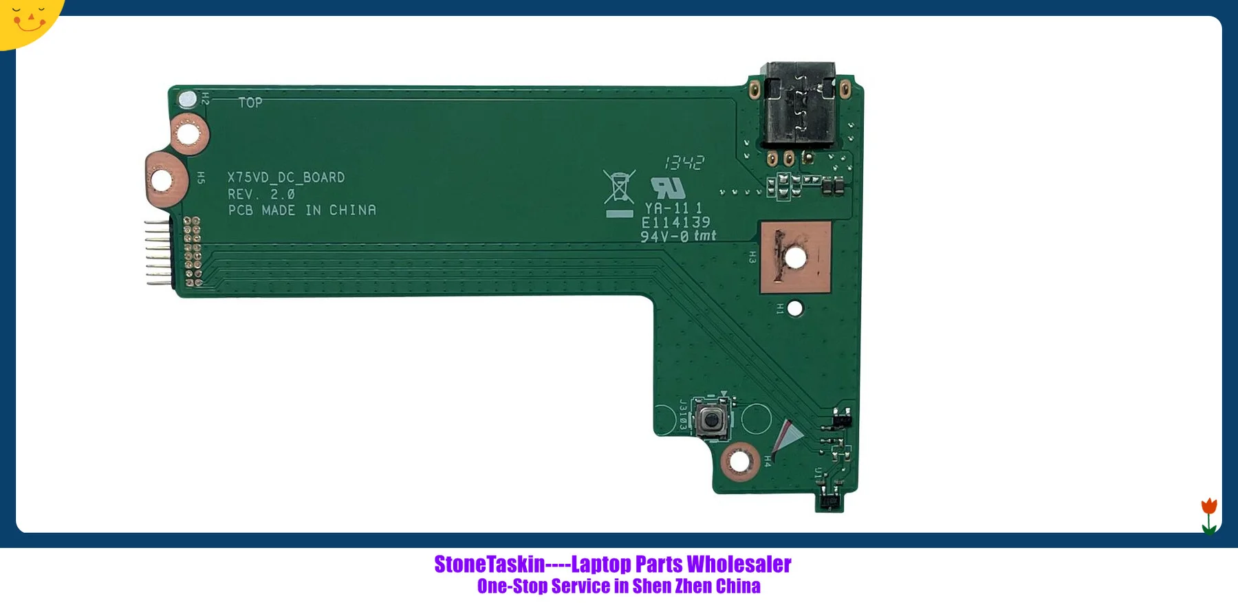 Разъем постоянного тока StoneTaskin для платы питания Asus X75A X75V X75VD _ dc_board REV: 2 0 60-NC0DC1000 100%