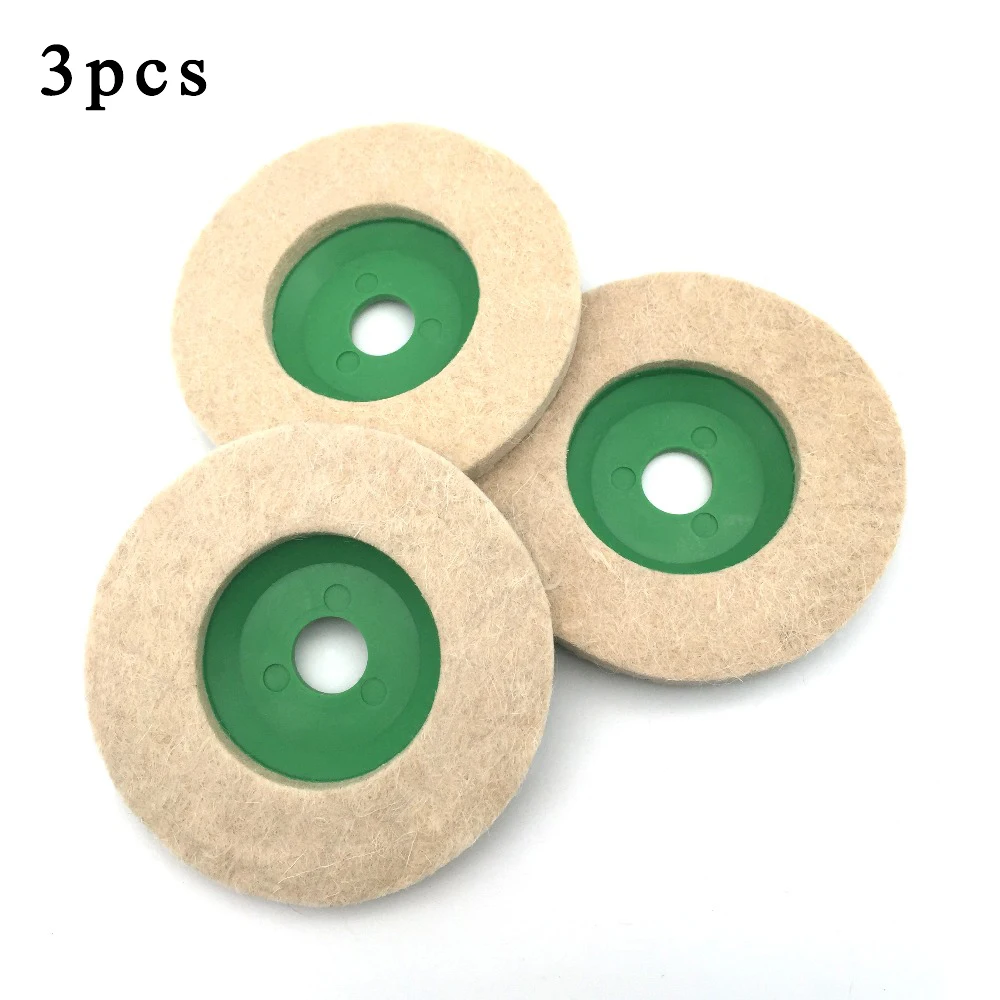 

3pcs Wool Polishing Pad 5 Inch Buffing Angle Supply Grinder Wheel Felt Round Polishing Pads For Angle Grinder, Rotary Tool