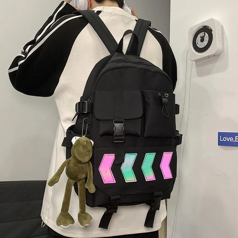 

Модный новый светоотражающий дизайнерский женский рюкзак HOCODO, высококачественный нейлоновый водонепроницаемый рюкзак, Женский Повседнев...