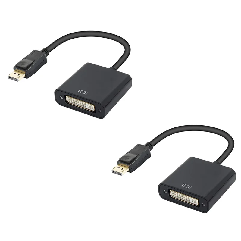 

DisplayPort to DVI DVI-D Single Link Adapter 2 Pack, DP to DVI Converter Male to Female for Lenovo, Dell, HP and Others