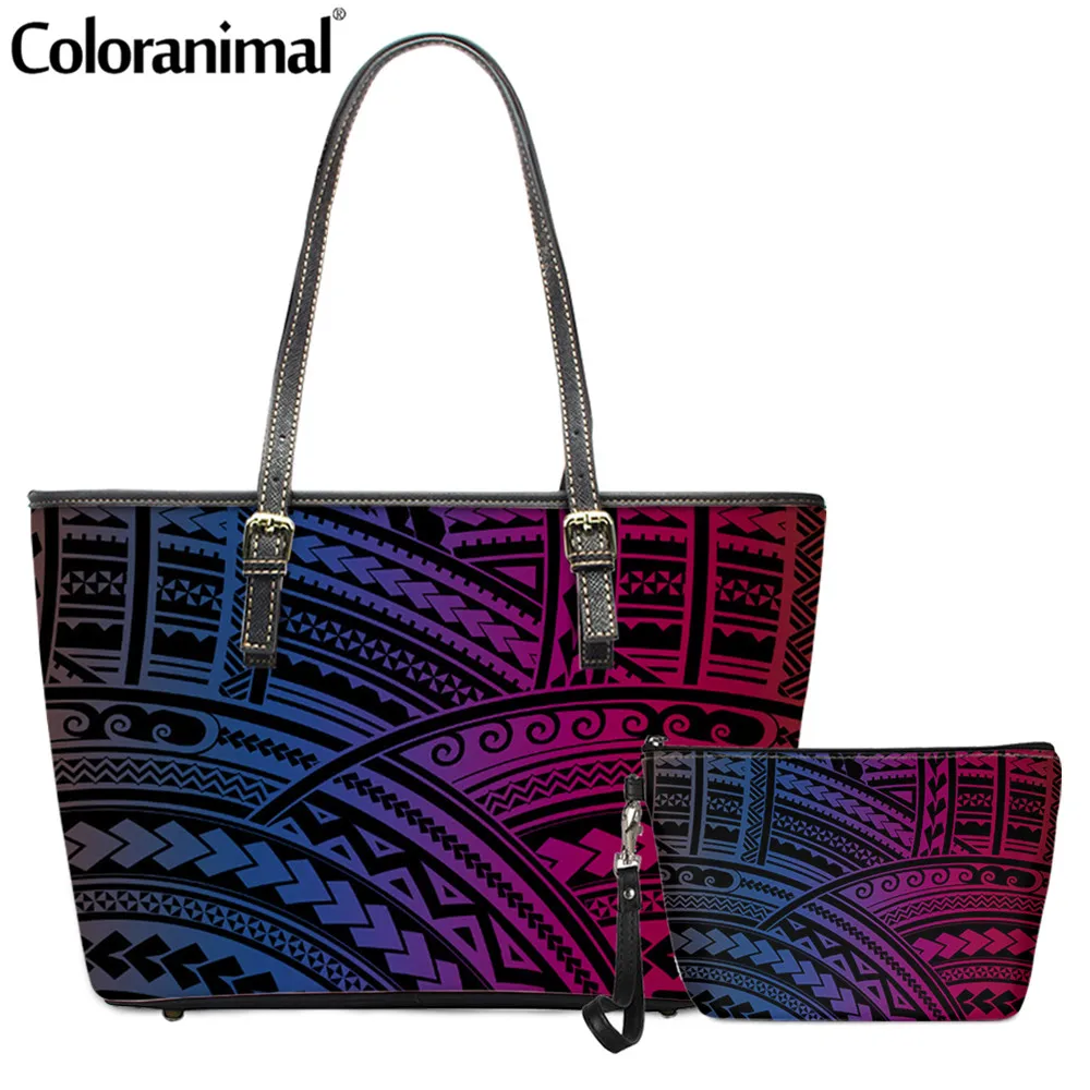 Coloranimal довольно полинезийская с этническим рисунком Для женщин сумки из