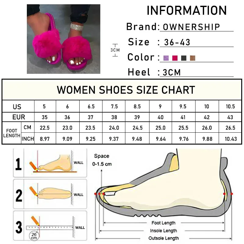 Женские меховые тапочки Летние пушистые шлепанцы Женская пушистая домашняя