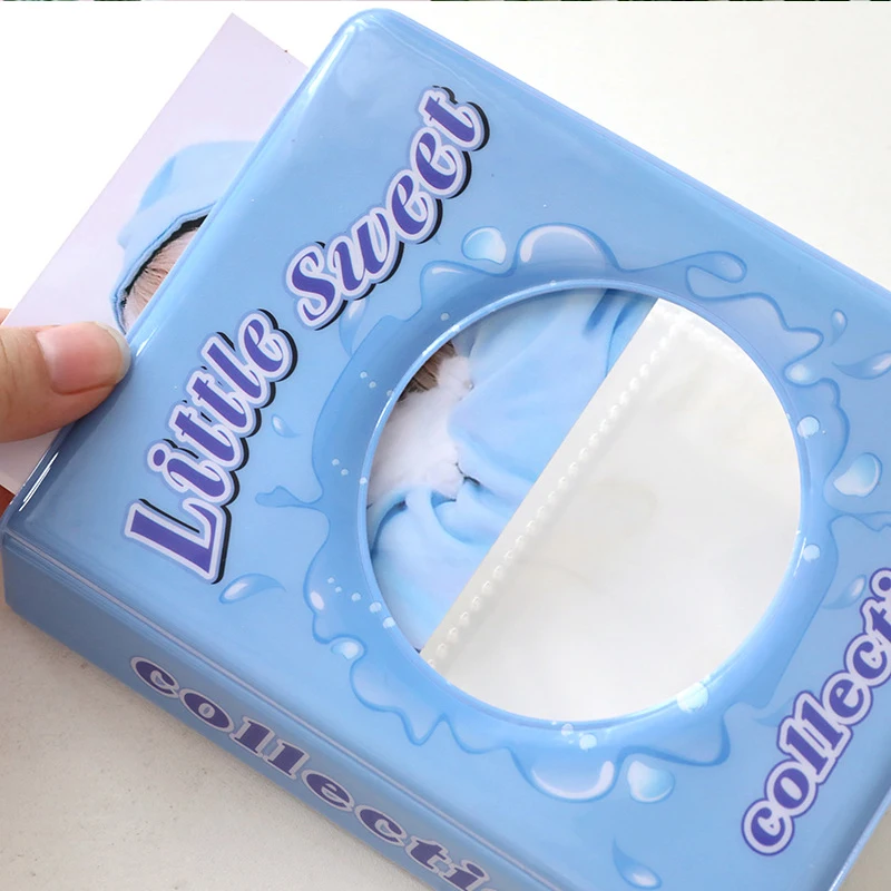 

3 Inch Photo Album Heart Hollow Sticker & Name Card Holder PVC Photo Holder Business Card Bag Mini Photo Holds Photocard Holder