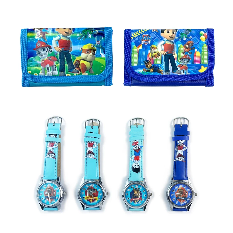 Набор из кошелька и бумажника Щенячий патруль Мультяшные часы кошелек без