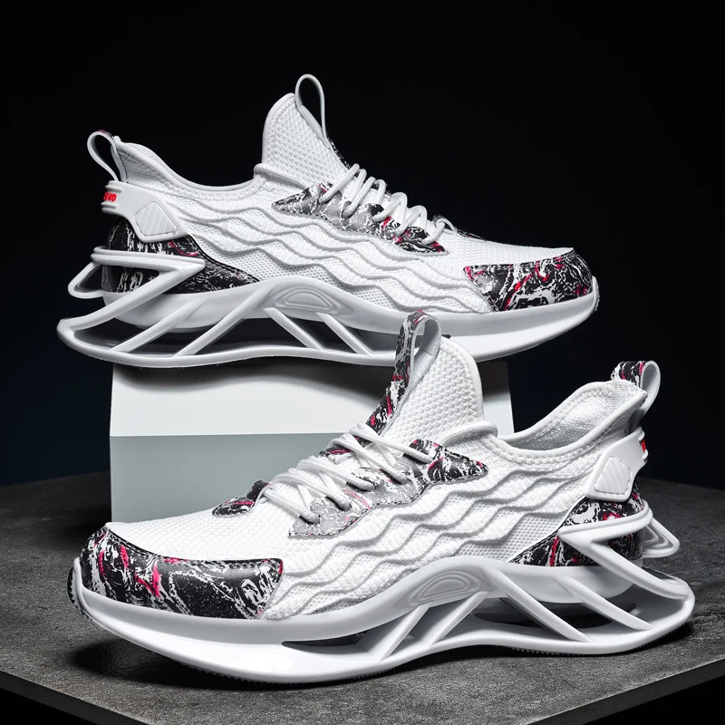

High Quality Men Fashion Summer Sneakers Breathable Mesh Fashionable Sports Shoes Outdoor Lightweight Male Men's Blade