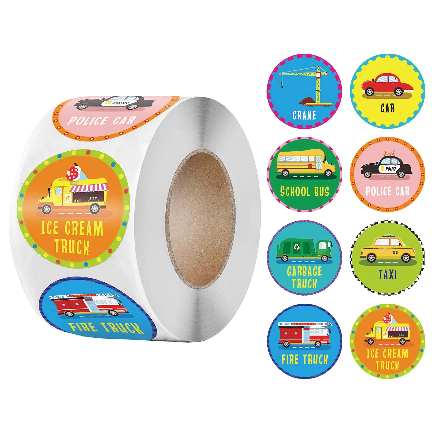 

Reward Sticker For Kid School Bus 8 Designs Birthday Party For Student Children Car Classic Toy Stickers